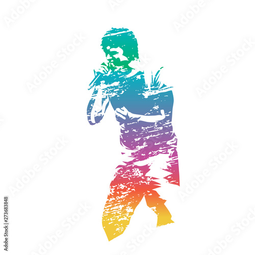 Singer, abstract vector illustration