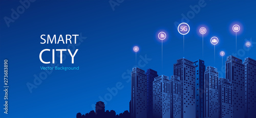 Smart city. Vector illustration.