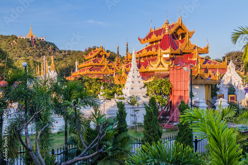 Complex of Kyauktawgyi temple in Mandalay, Myanmar photo