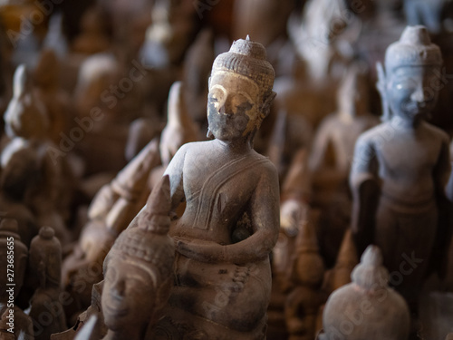 Buddha Statues in the Pak Ou Caves, Luang Prabang, Laos
