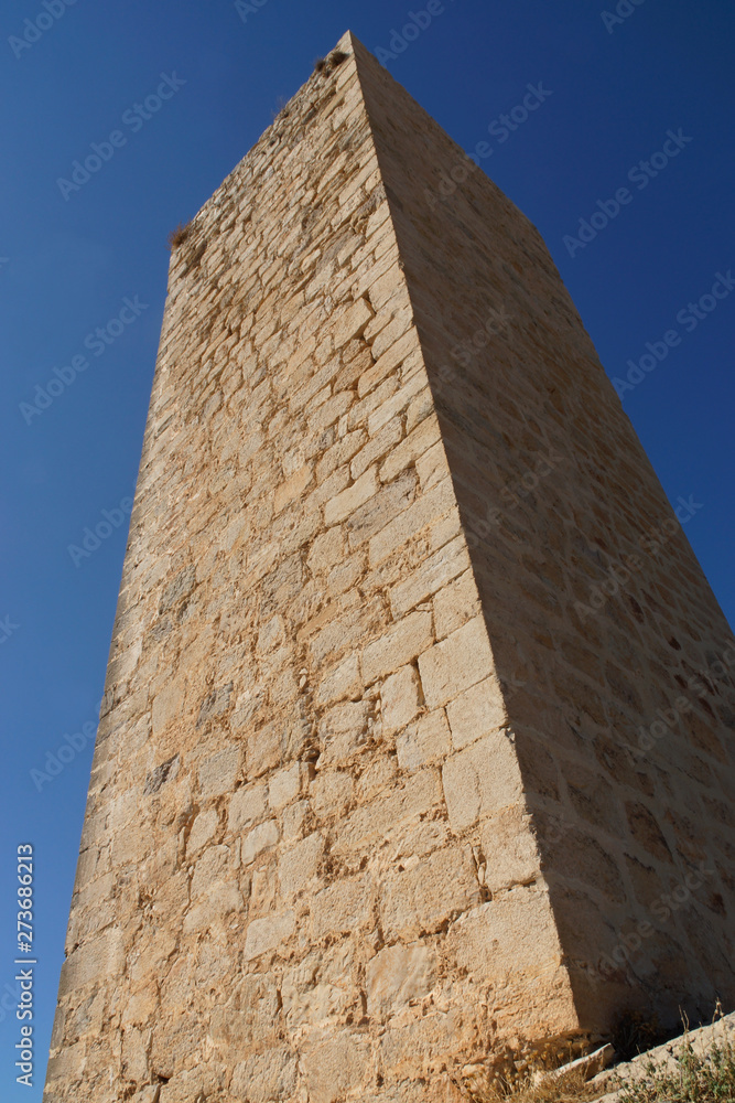 Jaén (Spain). Tower of the Castle of Santa Catalina in the city of Jaén