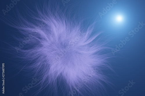 Artistic look abstract of fur, dreamy background. Closeup, 3D rendering & illustration.
