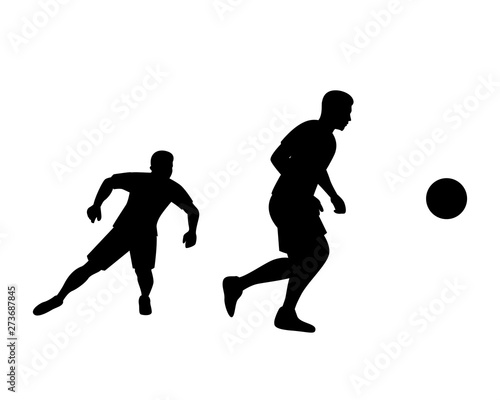 football player silhouette creative illustration vector of graphic , football player silhouette illustration vector , vector soccer player silhouette illustration for banner graphic