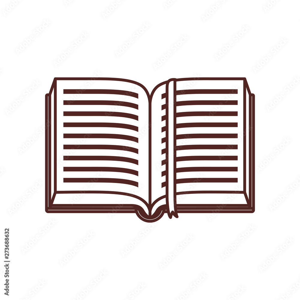 Group of books and banner pennant design Group of books and banner pennant design