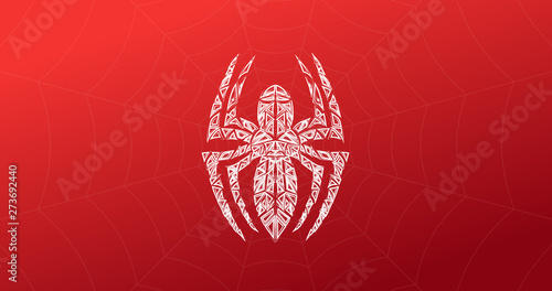 Fotografie, Obraz Spider symbol, grunge spider logo banner, poster design.