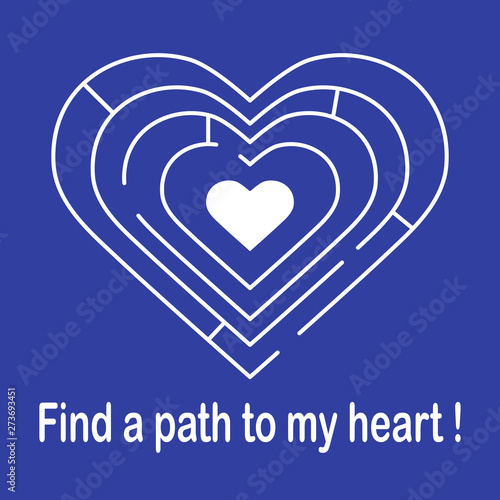 Labyrinth to the heart. Valentine's Day