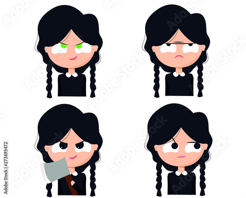 Set of Girl Characters