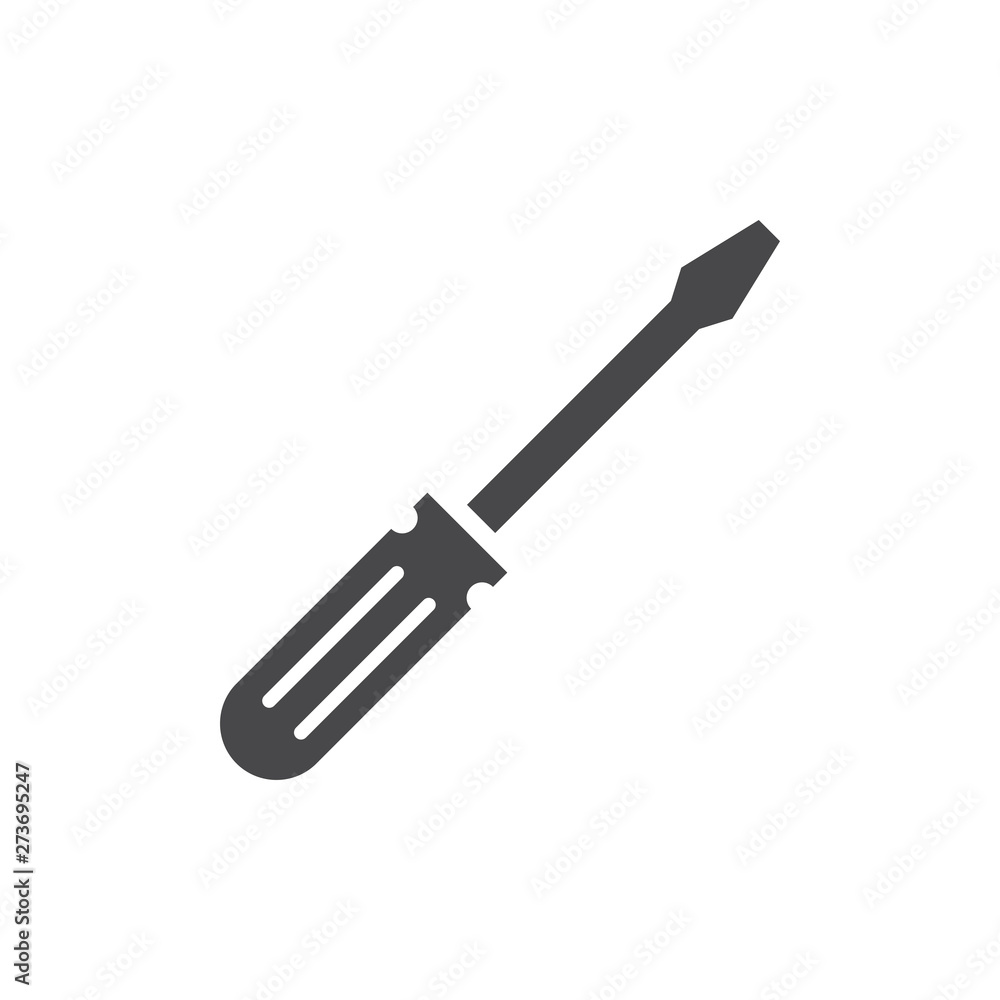 Repair icon grey. Wrench and screwdriver icon. Settings icon isolated Repair icon grey. Wrench and screwdriver icon. Settings icon isolated