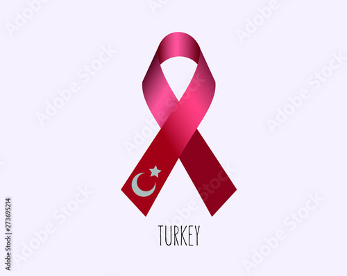 Turkey Mourning Ribbon Flag
