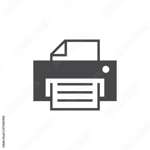 printer icon vector grey. print icon on the white background