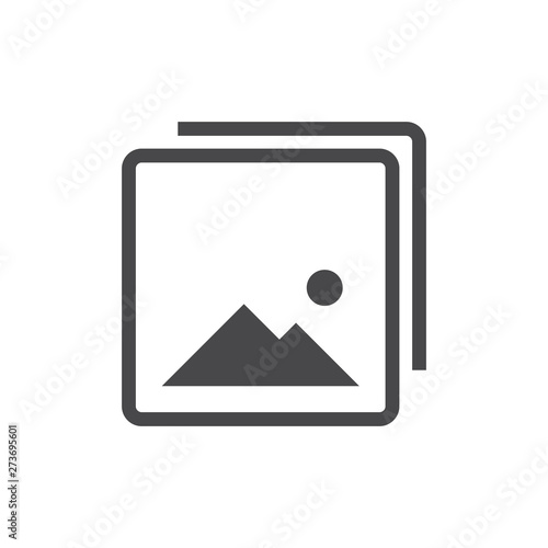 Picture icon vector grey. photo gallery icon vector