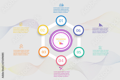 Design Business template 6 options or steps infographic chart element with place date for presentations,Creative marketing icons concept for statistic infographic,Vector EPS10.