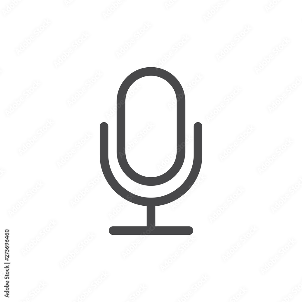 Microphone Icon vector grey. Mic sign. Karaoke microphone icon. Broadcast mic sign Microphone Icon vector grey. Mic sign. Karaoke microphone icon. Broadcast mic sign
