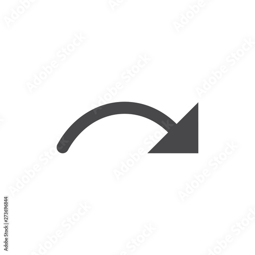 Cuadro en lienzo Arrow icon grey. Arrow symbol. Arrow icon for your web design