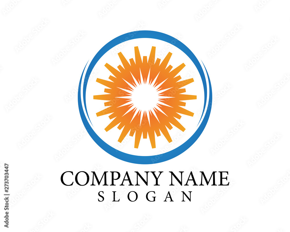 Fototapeta premium Sun Vector illustration Icon Logo Template design