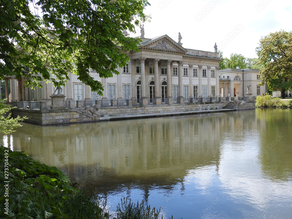 The palace on the pond in Warsaw