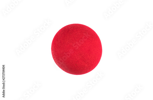 Red Nose Day, red clown nose on white background