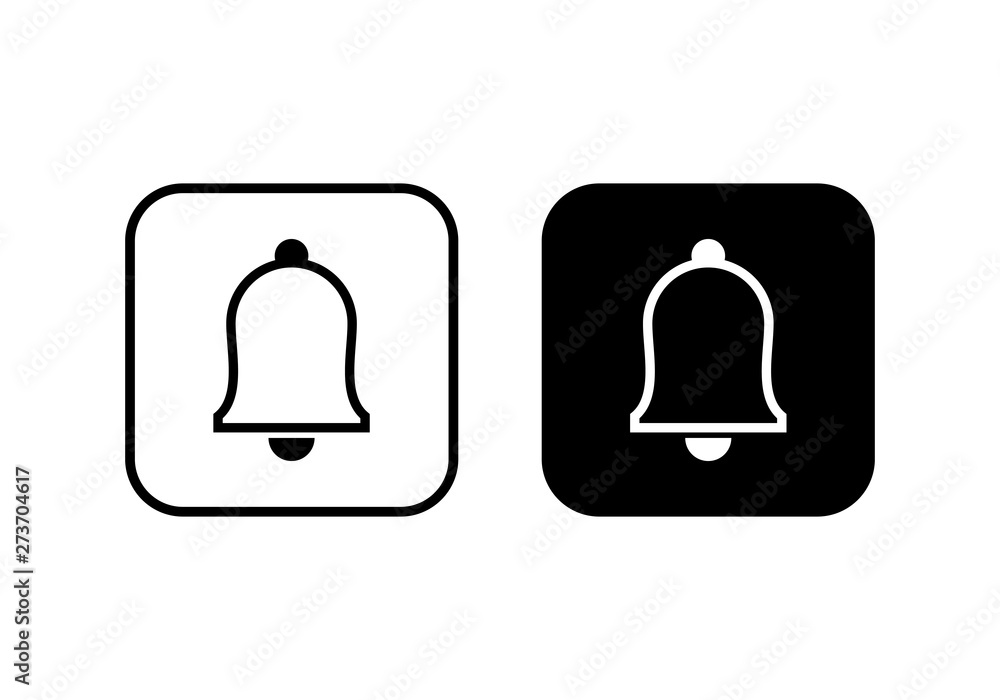 Bell Icon in trendy flat style isolated on grey background. Notification symbol for your web site design Bell Icon in trendy flat style isolated on grey background. Notification symbol for your web site design