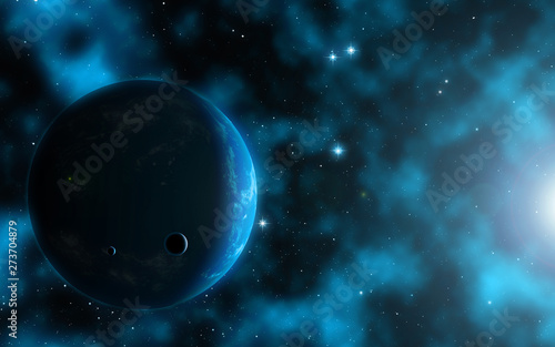 Fototapeta Naklejka Na Ścianę i Meble -  Exoplanet in deep space