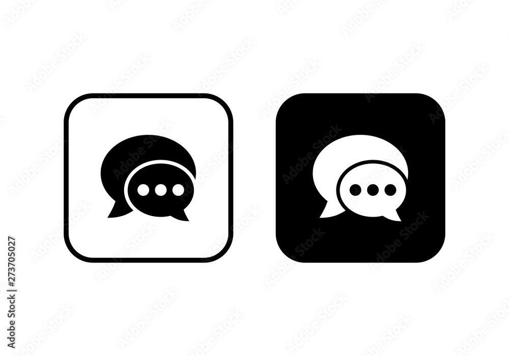Chat icon vector. Chat Icon in trendy flat style. Speech bubble symbol Chat icon vector. Chat Icon in trendy flat style. Speech bubble symbol