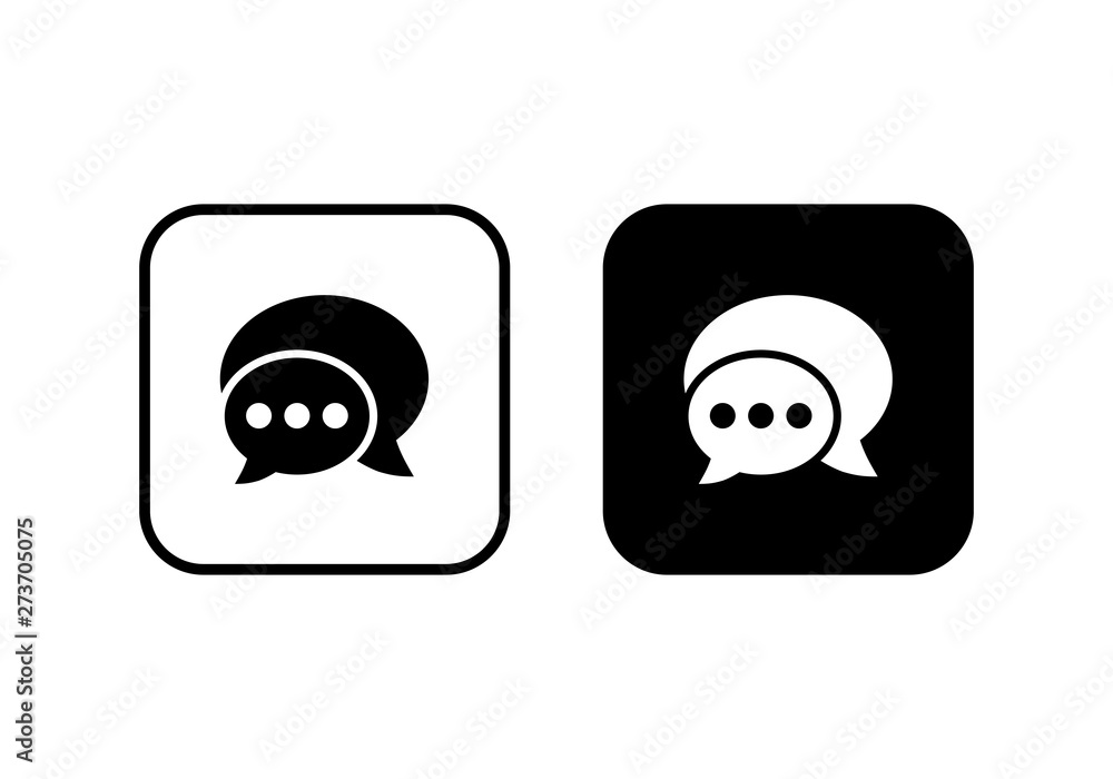 Chat icon vector. Chat Icon in trendy flat style. Speech bubble symbol Chat icon vector. Chat Icon in trendy flat style. Speech bubble symbol