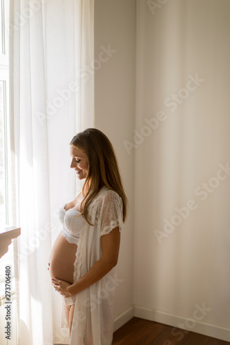 Portrait of young pregnant ...