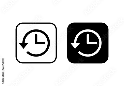 History icon vector. History line icon