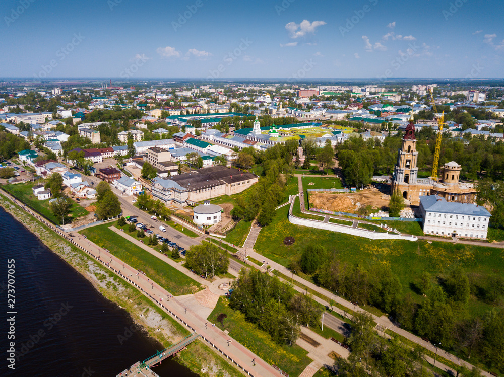 Fototapeta premium Aerial view of Kostroma