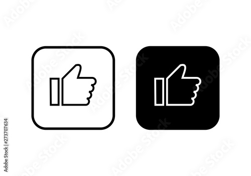 like icon vector. Thumbs up icon. social media icon. Like and dislike icon. Thumbs up and thumbs down