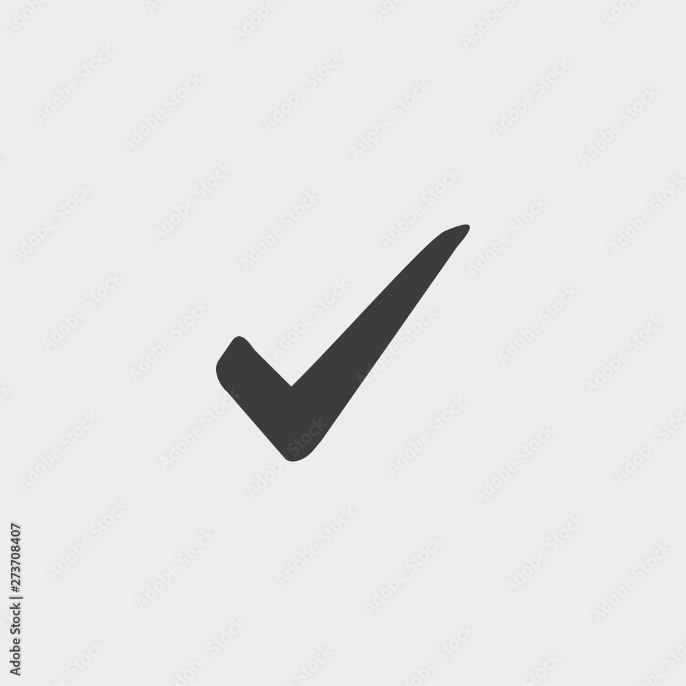 Check icon in a flat design in black color. Vector illustration eps10 Check icon in a flat design in black color. Vector illustration eps10