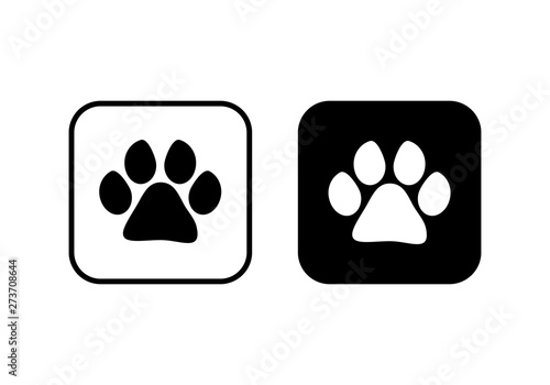Paw icon vector. Paw Print icon