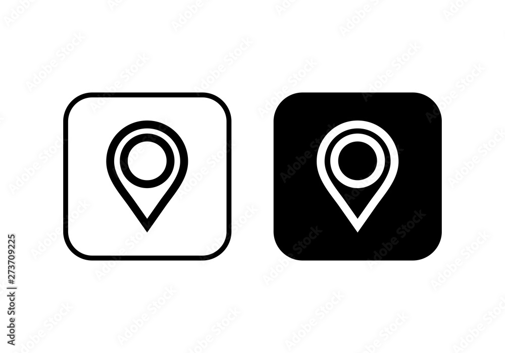 Pin icon vector. Location icon. Map pointer icon Pin icon vector. Location icon. Map pointer icon