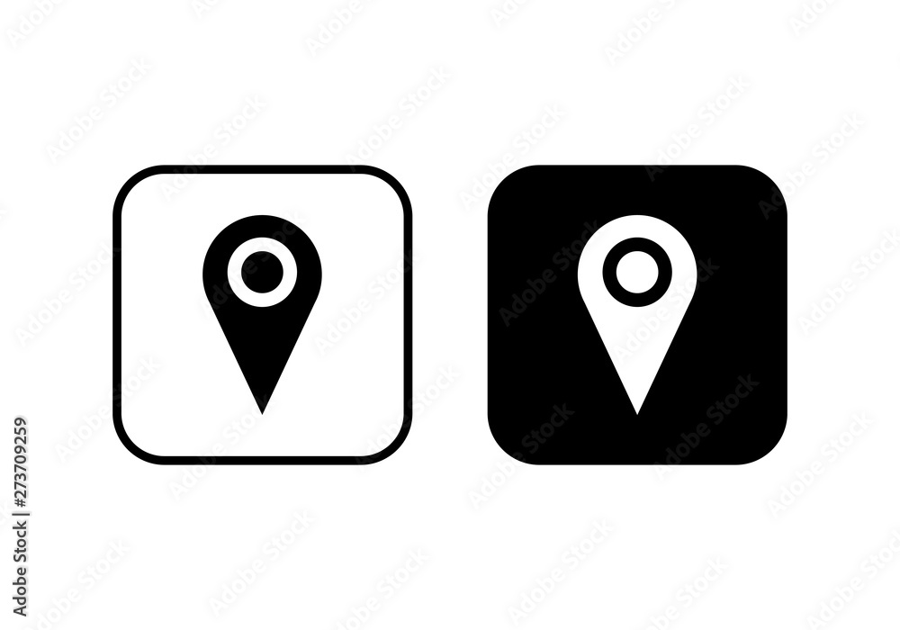 Pin icon vector. Location icon. Map pointer icon Pin icon vector. Location icon. Map pointer icon