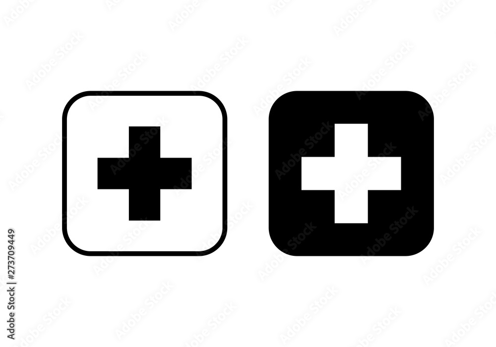Plus Icon vector. Add icon. Addition sign. Medical Plus icon Plus Icon vector. Add icon. Addition sign. Medical Plus icon