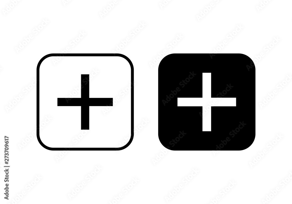 Fototapeta premium Plus Icon vector. Add icon. Addition sign. Medical Plus icon