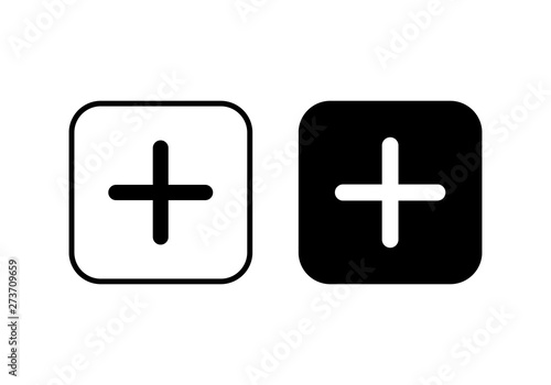 Plus Icon vector. Add icon. Addition sign. Medical Plus icon