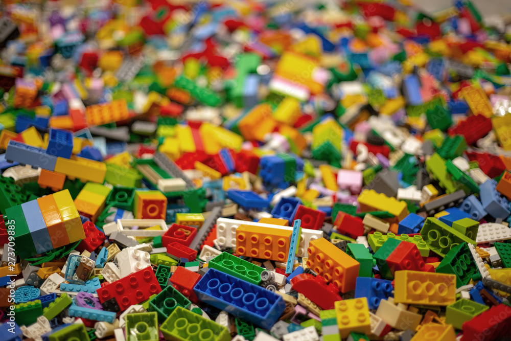developement idea skill with color plastic blocks