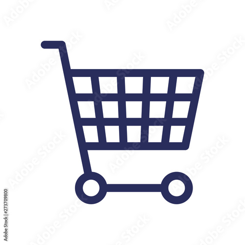 Shopping cart icon modern flat design on white background