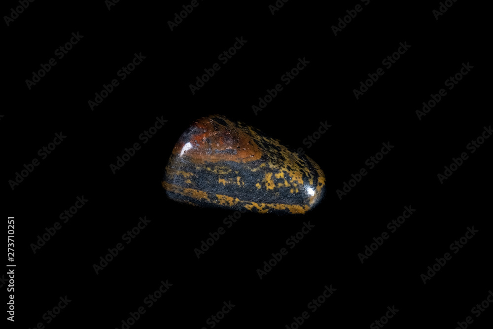 Iron Tiger Eye Mineral on Black Iron Tiger Eye Mineral on Black