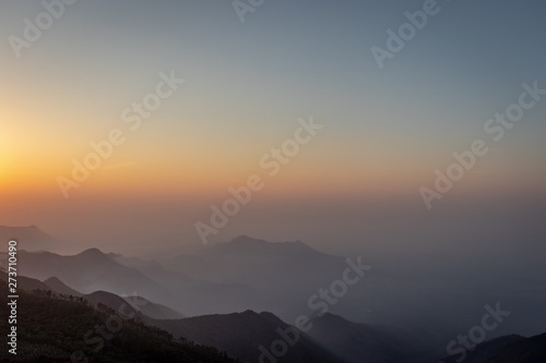 Dawn view from hill top