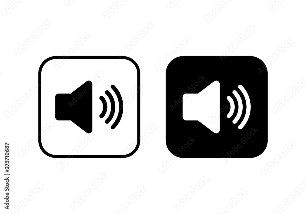 Speaker icon vector. Volume icon. Loudspeaker icon vector. volume button Speaker icon vector. Volume icon. Loudspeaker icon vector. volume button