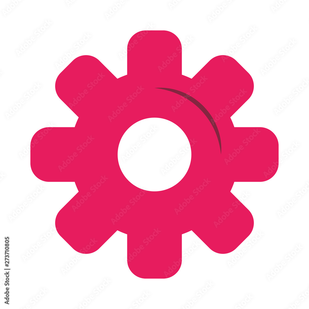 Gear machinery piece symbol isolated Gear machinery piece symbol isolated
