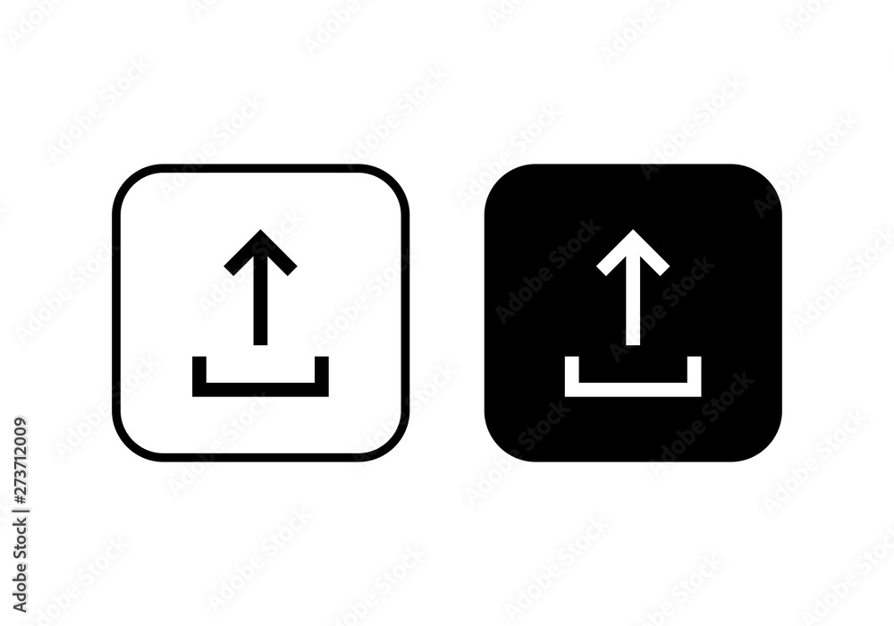 Upload icon vector. Upload sign icon. Upload button. Load symbol. Upload icon vector. Upload sign icon. Upload button. Load symbol.