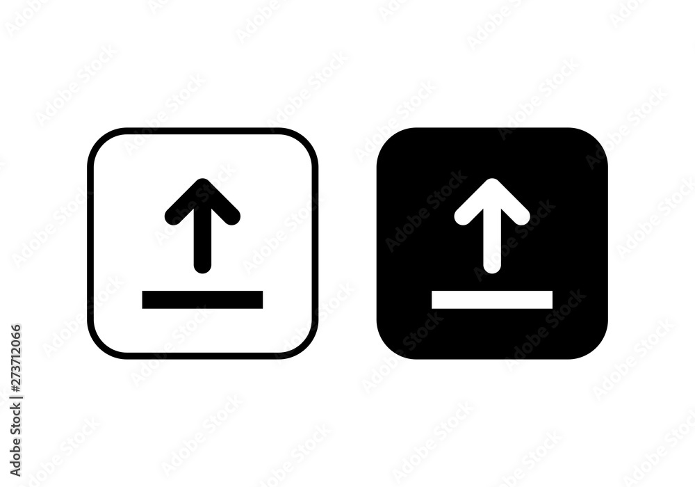 Upload icon vector. Upload sign icon. Upload button. Load symbol. Upload icon vector. Upload sign icon. Upload button. Load symbol.