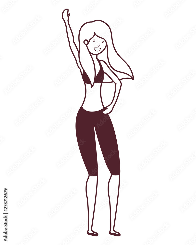 silhouette of woman with swimsuit on white background silhouette of woman with swimsuit on white background
