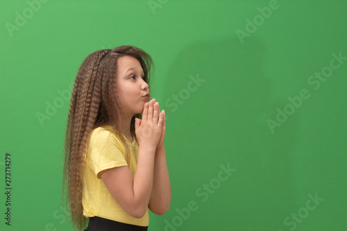 child begs, a little girl begs