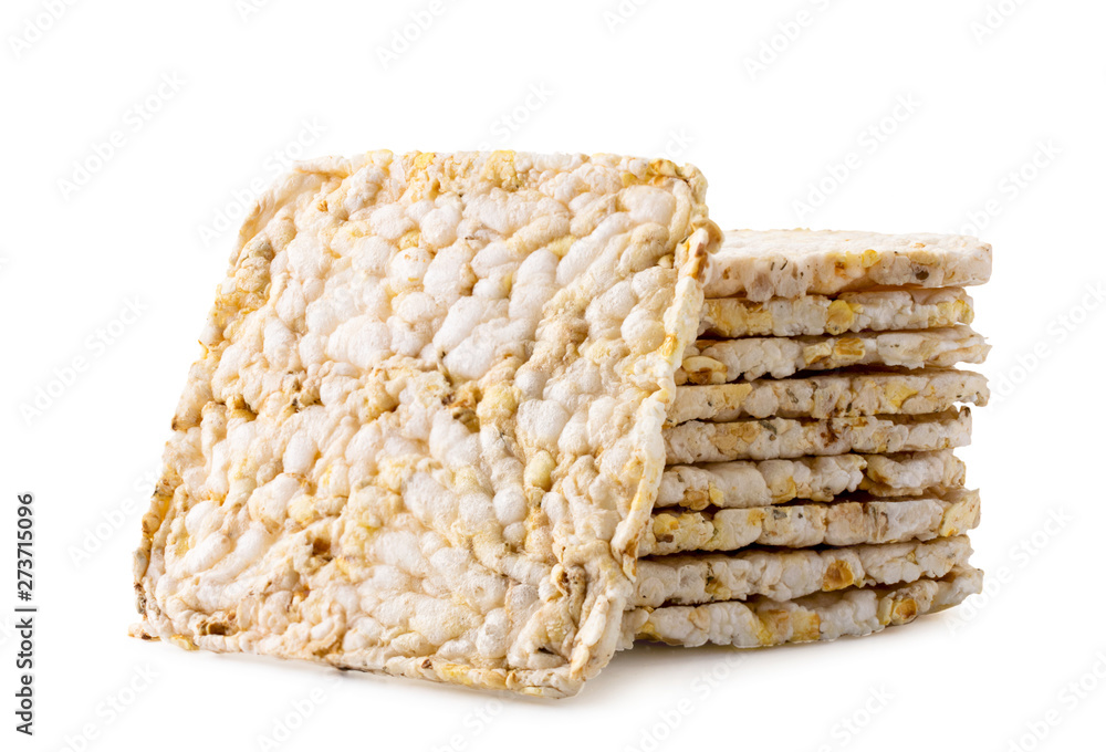 Grain crispbreads on a white background. Isolated Grain crispbreads on a white background. Isolated