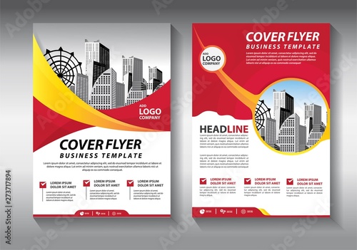 Business abstract vector template. Brochure design, cover modern layout, annual report, poster, flyer in A4 with colorful triangles, geometric shapes for tech, science, market with light background