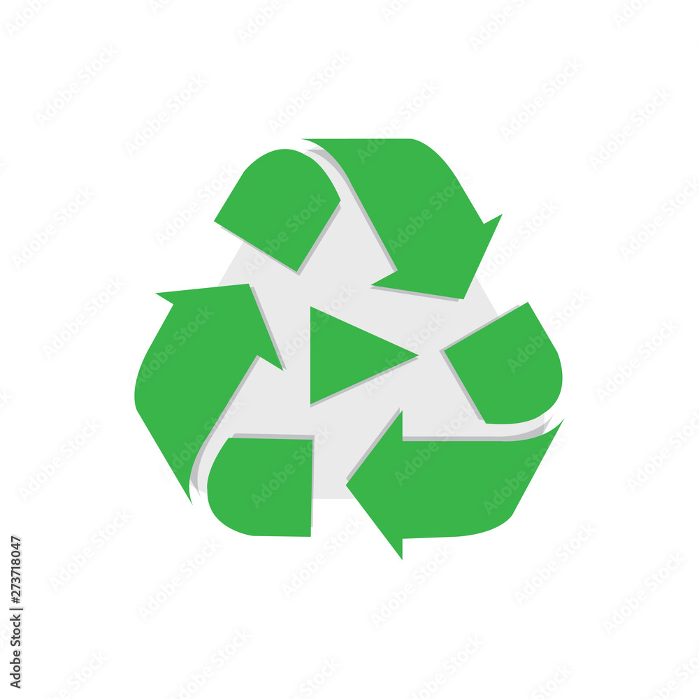 Recycle eco symbol isolated on white background. Recycled sign Recycle eco symbol isolated on white background. Recycled sign