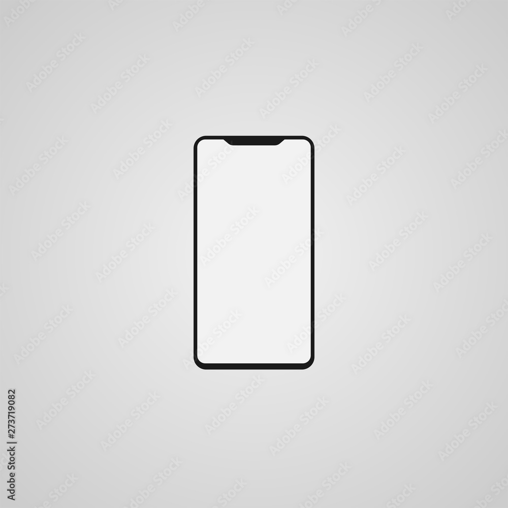 Smartphone icon flat style. Icon isolated on gray background. Vector illustration. Smartphone icon flat style. Icon isolated on gray background. Vector illustration.